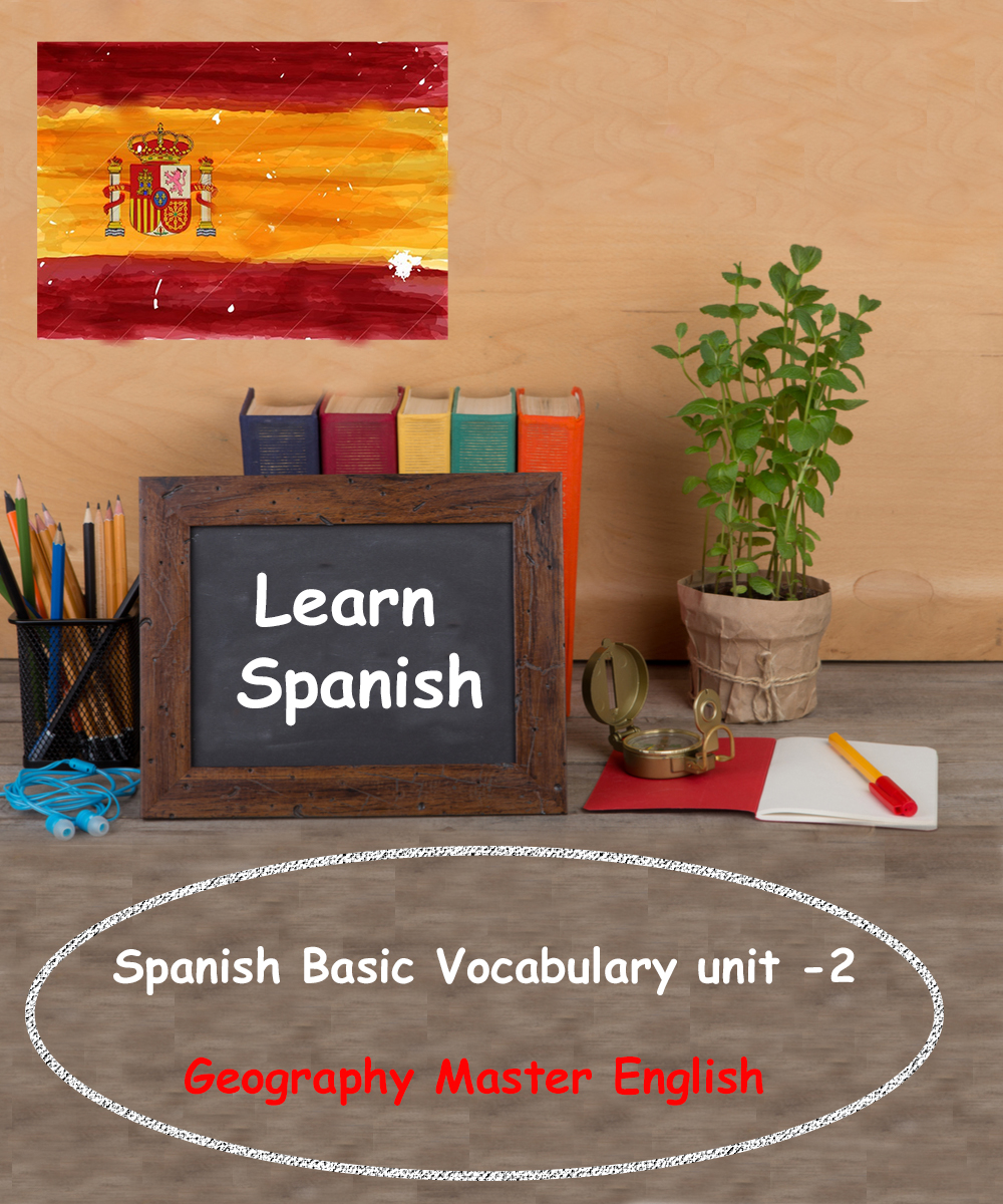 Spanish Basic Vocabulary unit 2-Geography Master English