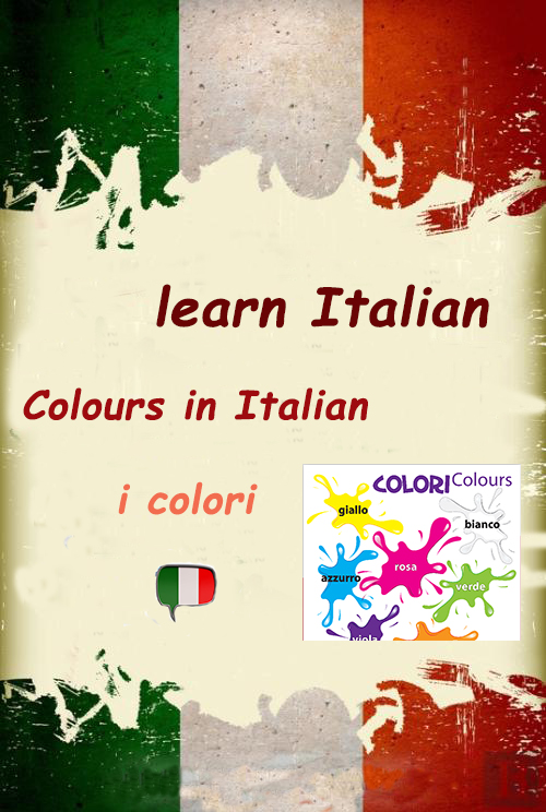 i colori - Colours in Italian